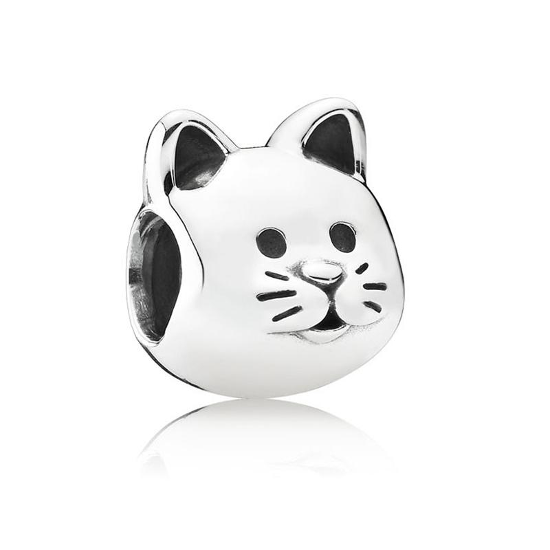 925 Sterling Silver Zvířecí kouzlo Puppy Bulldog Kočka Bear Beads Fit Fashion Charms Silver 925 Originální náramek Jewelry