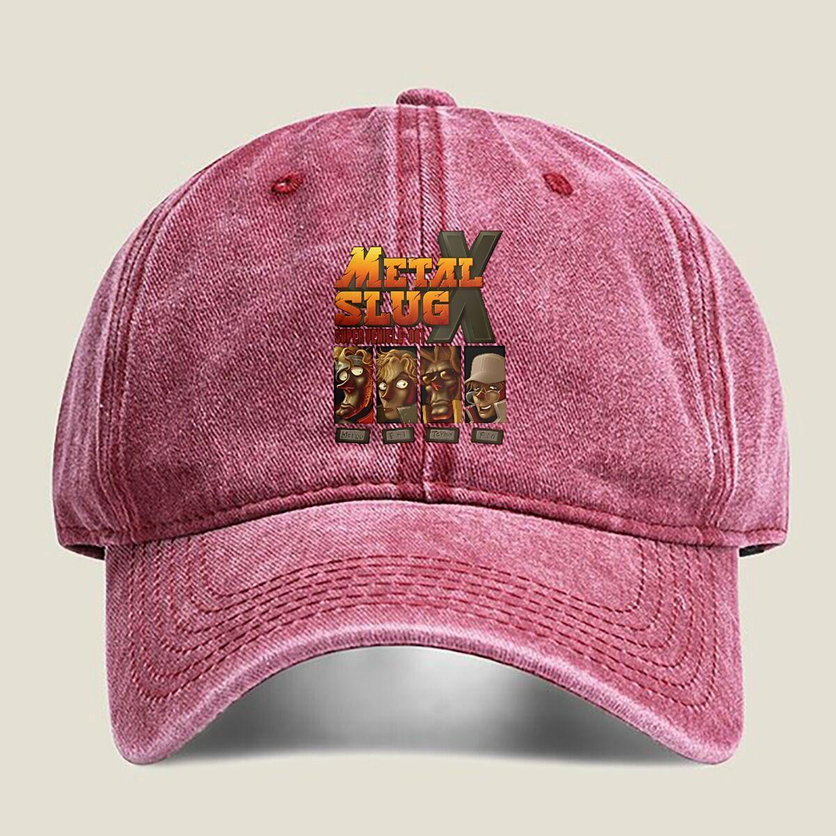 Metal Slug Gaming - Inspired,  Metal Slug  Retro Game Design Washed Baseball Cap One Size