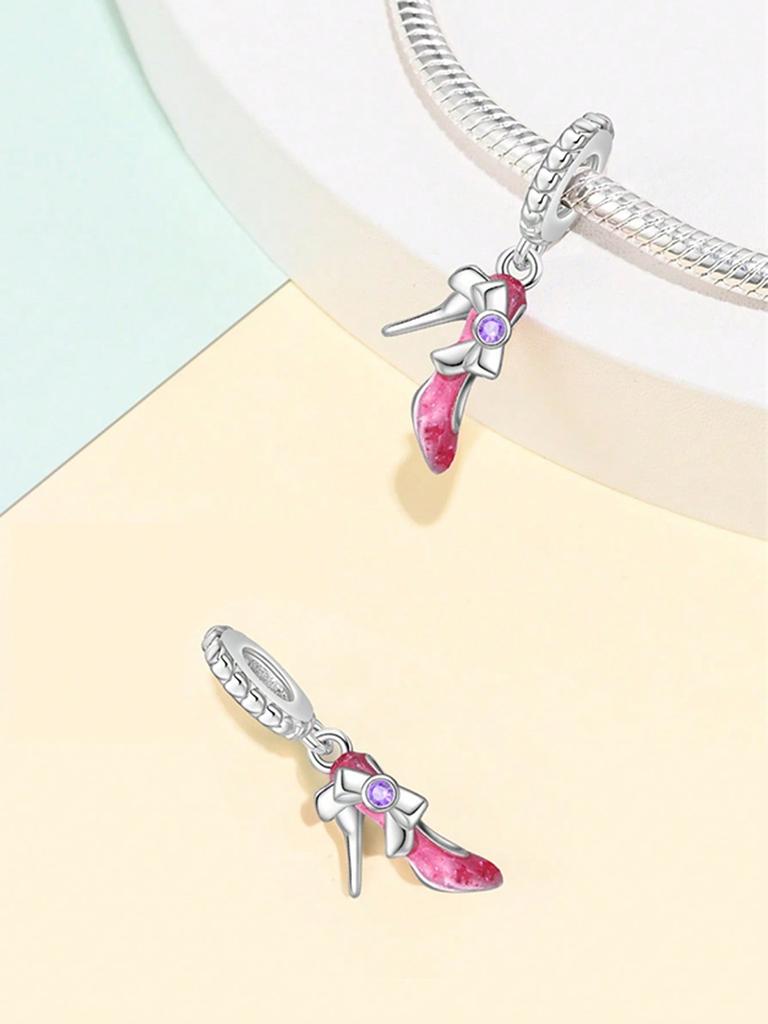 Charms Plata Backpack Flowers High Heels Beads Charm Copper Plated Fit Copperoriginal Bracelet For Jewelry Making Diy Charm