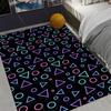 Retro Arcade Stars Bowling Alley Carpet 90s Arcade Retro Rug Non-Slip Home Theater Movie Room Floor Mat Gamer Room Décor Gift