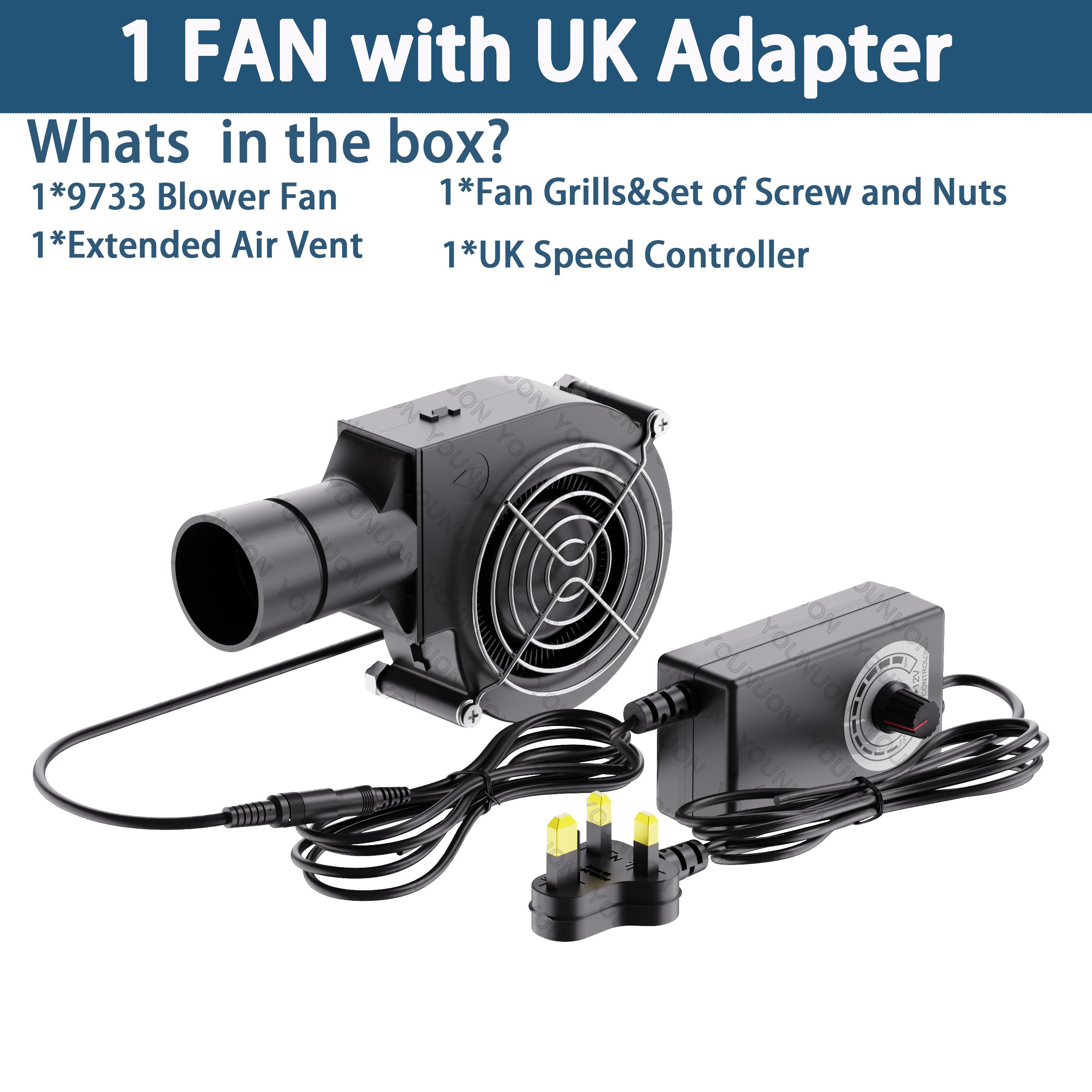 97MM Turbo Blower Fan 12V DC