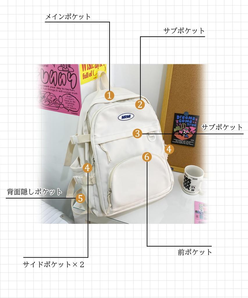 capacity and water large for high school college junior high school for for A4 size [Raizm] [Large repellent] Rucksack, backpack, women's, capacity,