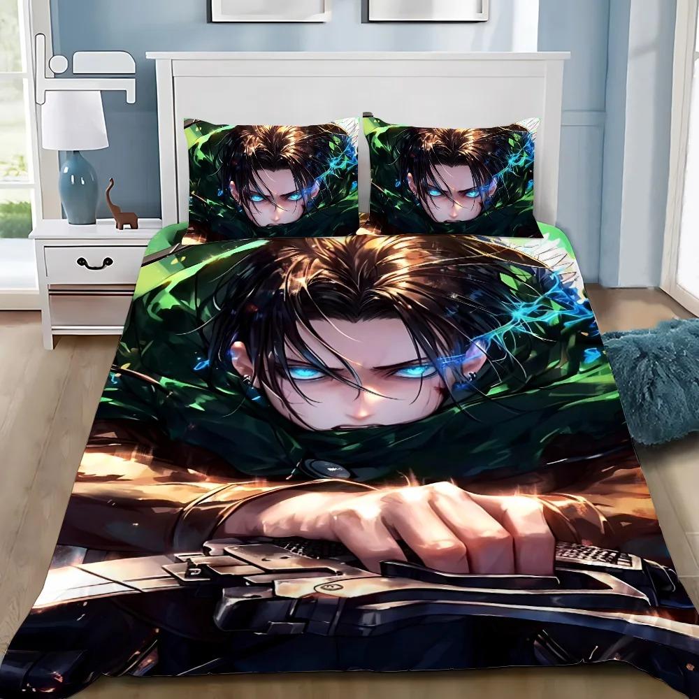 Fashion Anime A-Attack On Titan Duvet Cover Pillowcase Bedding Set Adult Boy Girl Bedroom Decoration Children Single Double Size