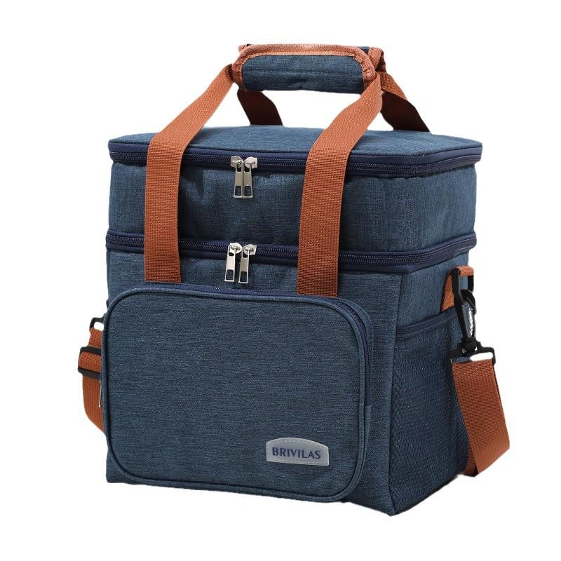 Crossbody Double-layer Insulated Picnic Lunch Bag