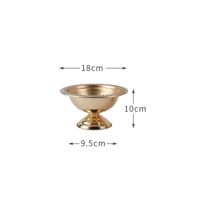 Gold-plated Metal Decorative Jar Wedding Props Wedding Ornaments Wrought Iron Candy Box Flower Arrangement Home Decoration
