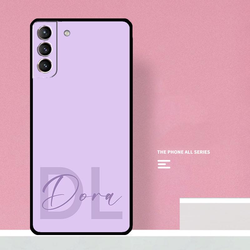 Custom Pastel Name Initials Case For Samsung Galaxy S23 S22 Ultra Plus S8 S9 S10 Plus Note 10 20 S21 FE S20 FE Cover