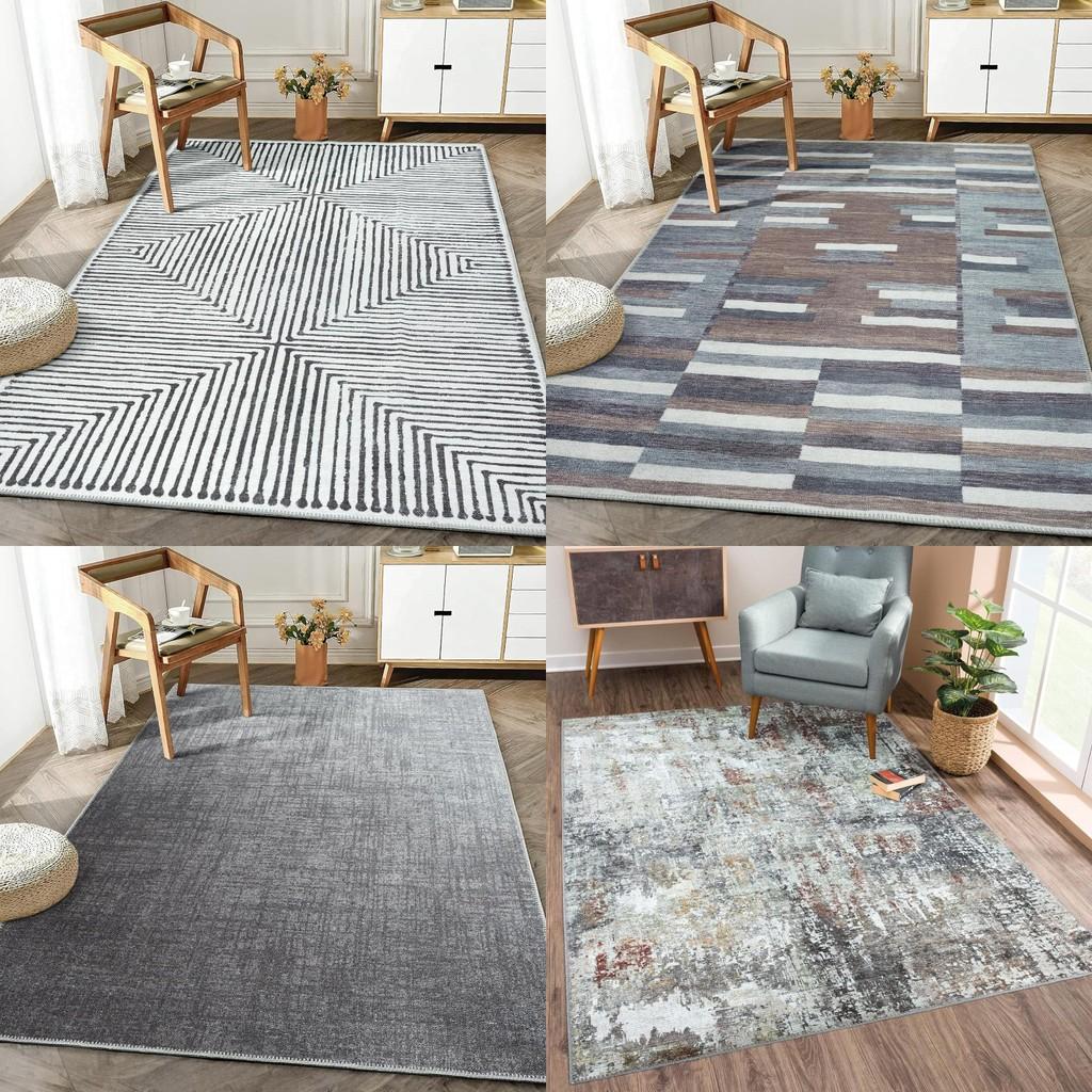 Living Line Pattern Room Carpet Anti Slip Sofa Coffee Table Decoration Bedroom