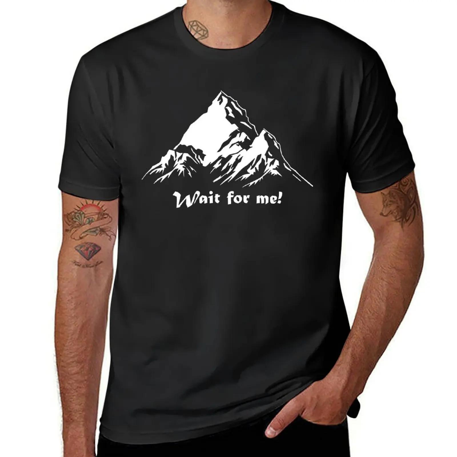 

Mountains wait for me climbing nature tourism TShirt cute clothes aesthetic clothes men workout shirt 4XL