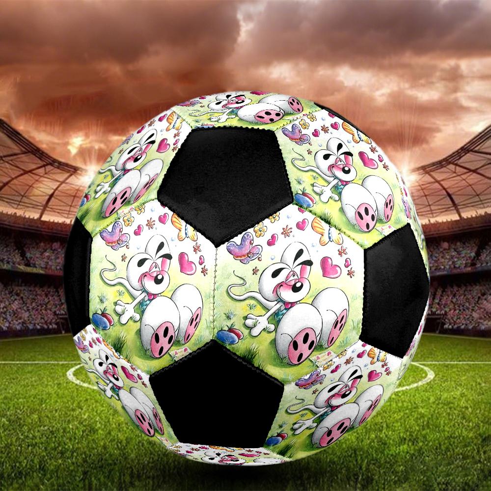 Diddl Cute Indoor Soccer Ball Colorful Machine Stitched PVC Size 5 Team Training Competition Ready Durable High-Bounce Cool Sports Gift