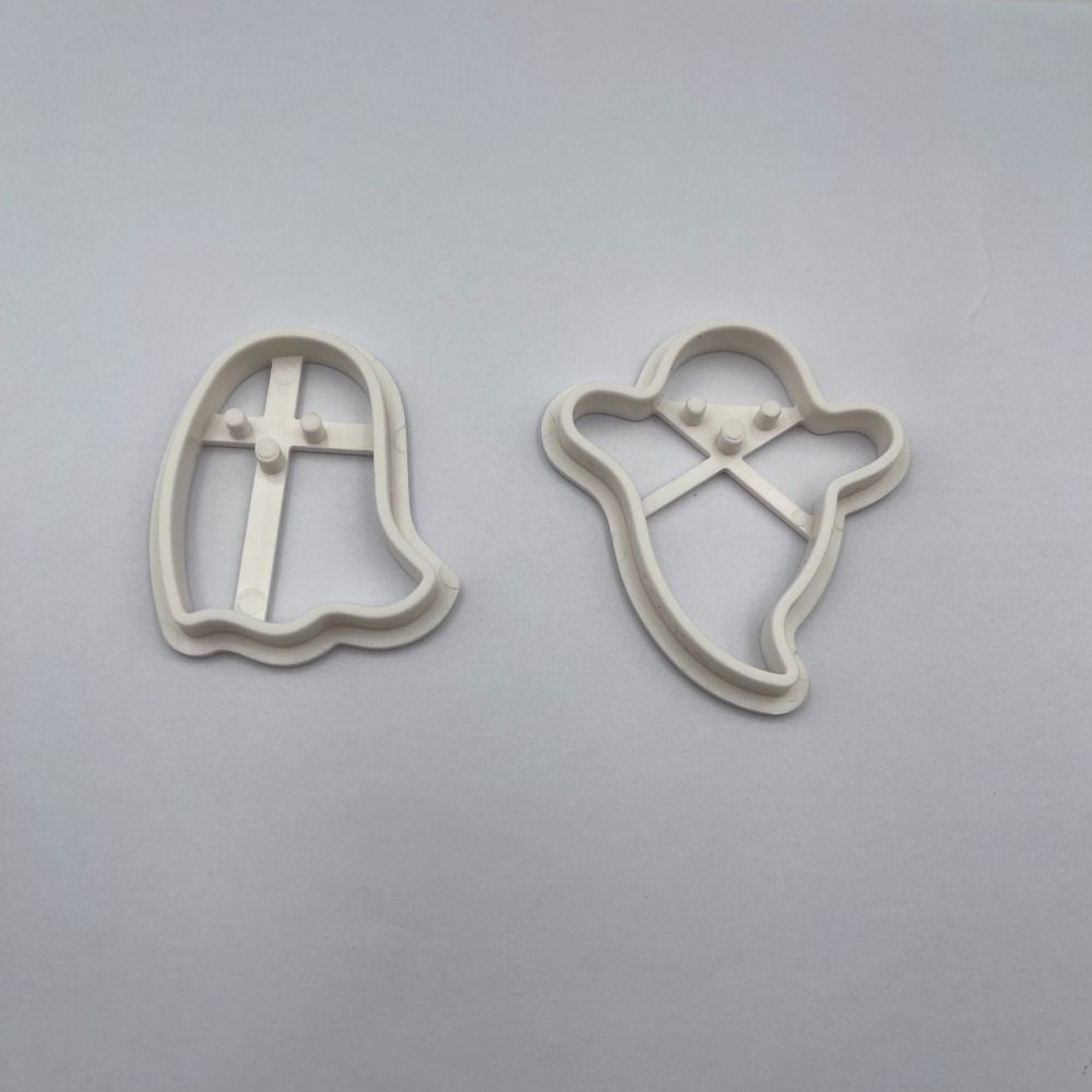 2PCS Ghosts Shapes Halloween Cookie Cutters Set Kitchen Accessories Reusable Cookie Cutters Plastics DIY Cookie Baking Mold