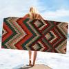Vibrant Graphic Retro Totem Beach Towel - Ultra Absorbent & Fast Drying Microfiber, Perfect for Picnic & Summer Vibes Decor