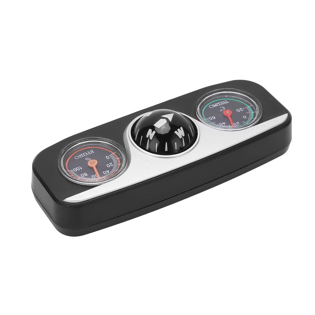 3 In 1 Car Compass Navigation Ball Thermometer Hygrometer Car Multifunctional Travel Tool for