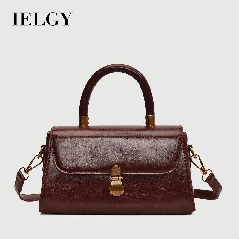 IELGY Retro Autumn Winter All-Match Fashion Simple Shoulder Messenger Bag Women's Portable Small Square Bag