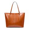 BURMINSA Retro Oil Wax Genuine Leather Handbag For Women 2026 Designer Large Capacity Office Tote Elegant Business Shoulder Bags