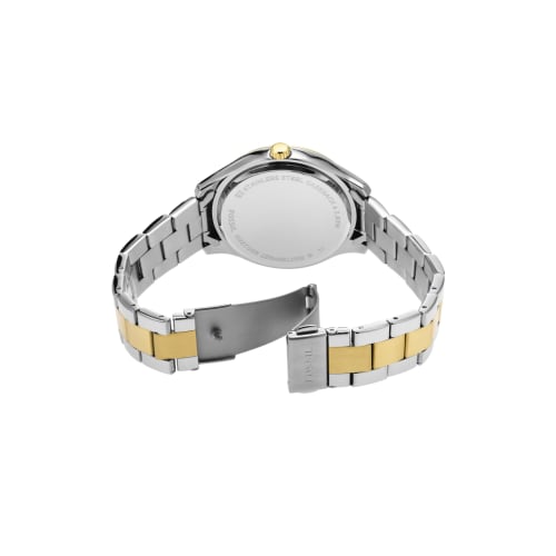 Men's and Women's Multifunction Two-Tone Stainless Steel Watch Set