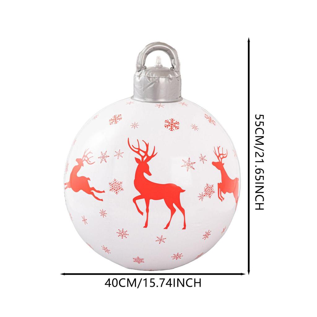New Plastic Inflatable Christmas Ball - Holiday Decor Ball with Thickened Eco-Friendly PVC