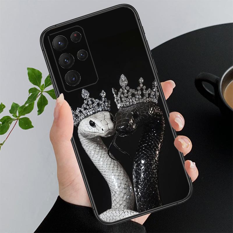 Snake Art Funda Phone Case For Samsung Galaxy S25 S24 S23 S22 S21 Ultra S24 S23 S22 S21 S25 Plus S24 S25 FE