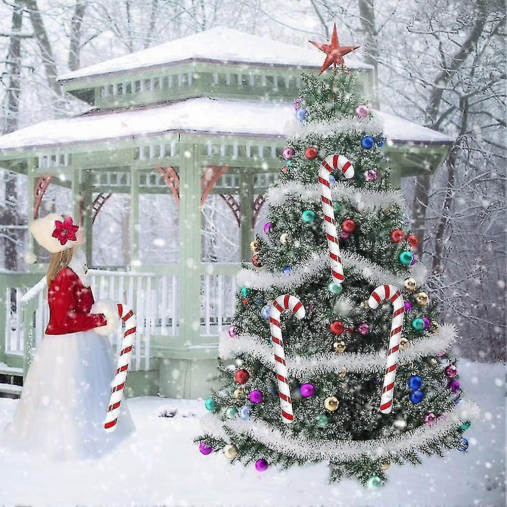 6 Pcs Inflatable Candy Canes Balloons For Christmas Decorations