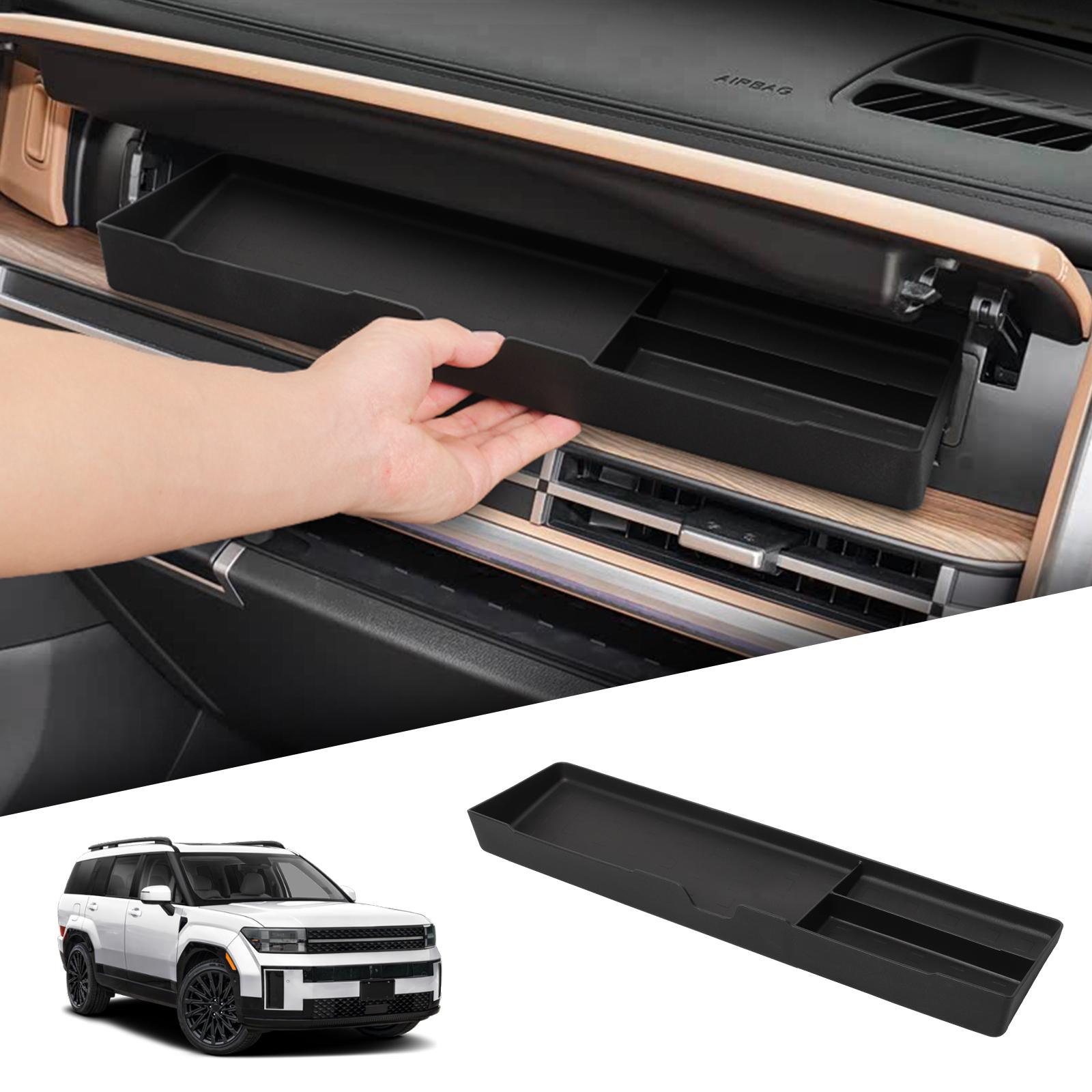 

для Hyundai Santa Fe 2026 2026 TPE Органайзер-лоток-ящик для хранения на месте второго пилота Аксессуары для интерьера автомобиля Черный