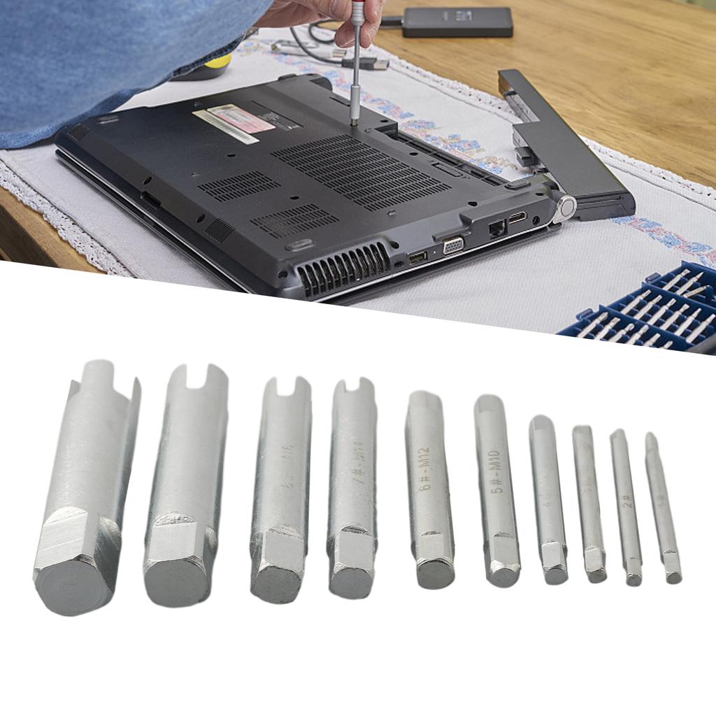 Screw Removal Screw Extractor 10pcs Damaged Screw Remover Demolition Tools Easily Take Out Hand Tools High Quality
