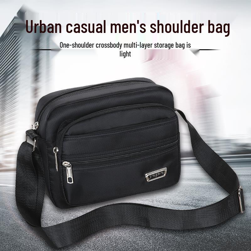 Waterproof Multi-Layer Korean Style Men's Crossbody Money Bag