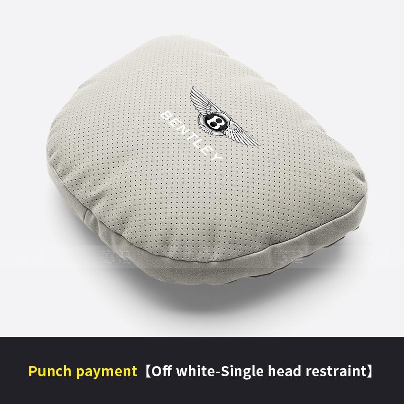 Car Headrest Neck Support Lumbar Cushion Soft Neck Pillow For Bentley Continental GT MULLINER Bentayga Flying Hurtling Spurlogo