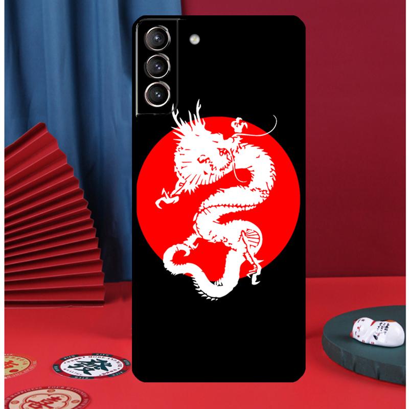 Japanese Dragon Style Phone Case For Samsung Galaxy S25 Ultra S9 S10 S20 S21 S22 Plus S23 FE S24 Ultra Back Cover