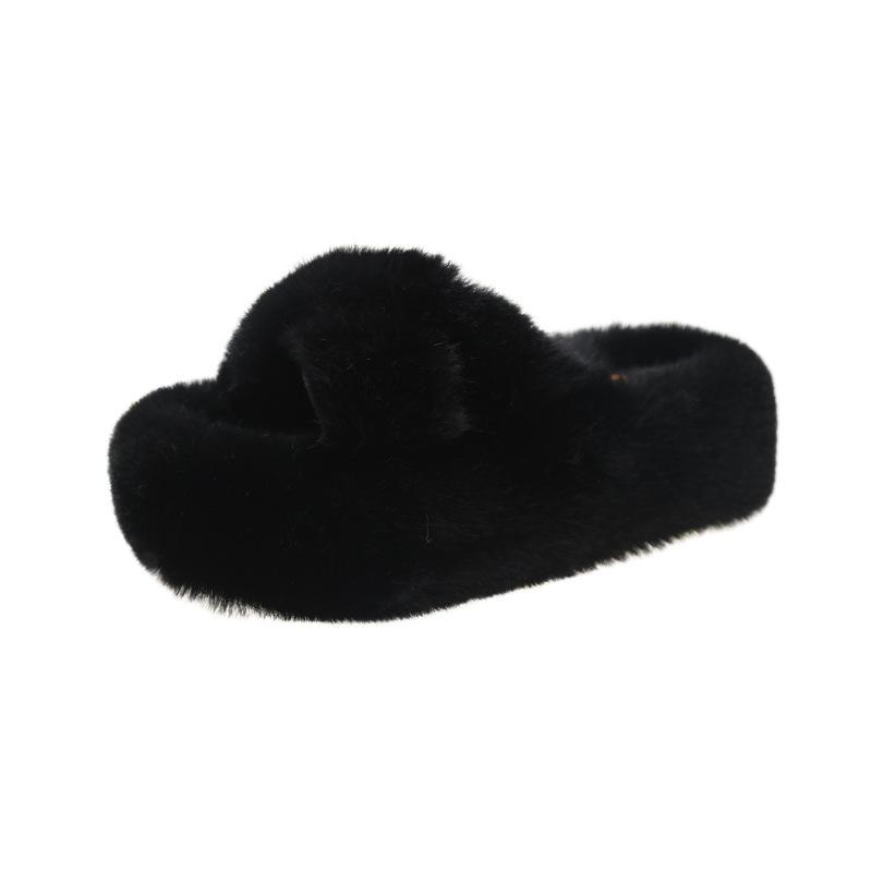 Mao Mao slippers women wear autumn new thick bottom height cm small autumn and winter home cotton slippers