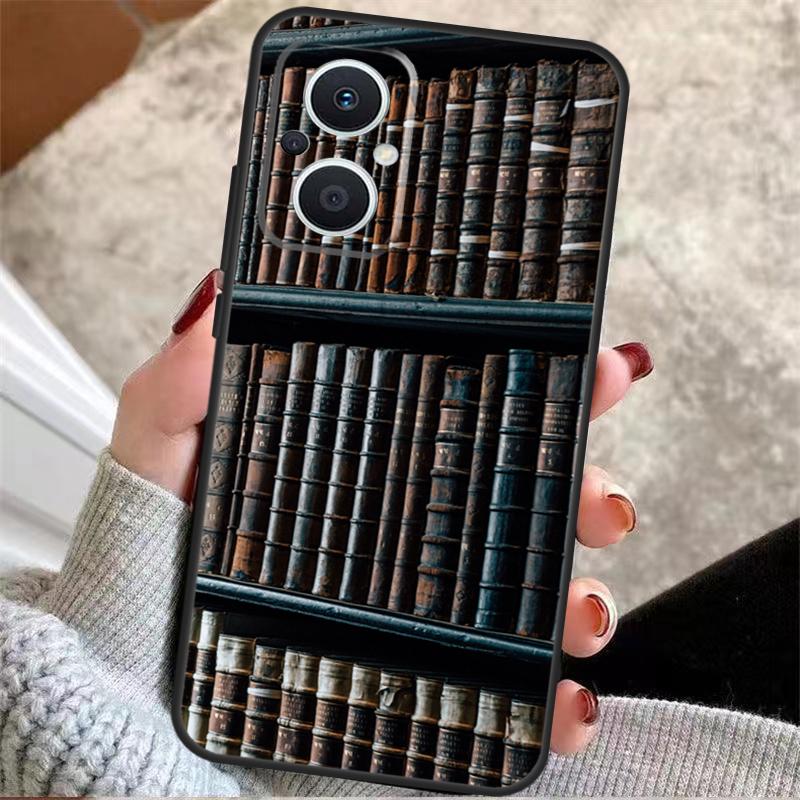 Library Book For OPPO Reno 13F 14F 12F 11F 10 11 12 13 14 Pro 7 8 Lite 8T OPPO Find X5 X6 X8 X9 Pro Case
