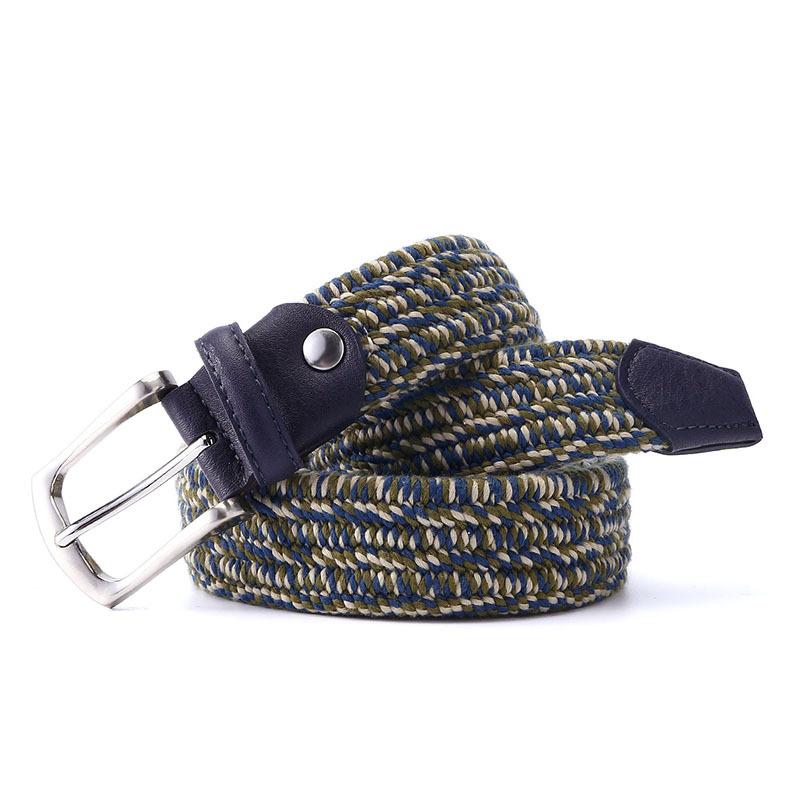 Braided Elastic Pin Buckle Belt Decorative Belt Hipster Canvas Webbing Belt Origin
