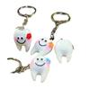 60pcs Dental Teeth Shape Model Simulation Tooth Key Chain Fashion Cartoon Lovely Girls Gift Pendant Teeth Key Chain