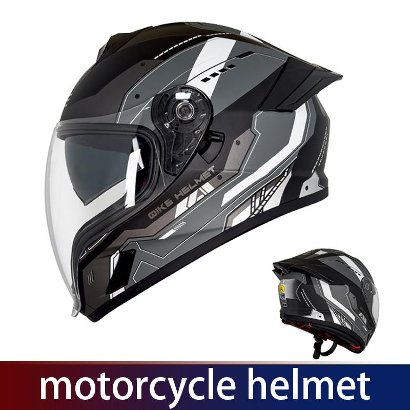 Drinking helmet, motorcycle helmet, uncovered helmet, men's and women's double mirrors, all-weather winter helmet, 3C and DOT do
