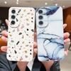 Terrazzo Marble Pattern Case For Samsung S26 Ultra S25 A18 S24 S23 S22 S21 FE A15 A16 A17 A35 A36 A37 A54 A55 A56 A57 Leather Texture Silicone Cover