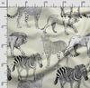 Soimoi Animals Print, Bavlna Cambric, Prošívací tkanina prodávaná The Yard 42 palců široká, bavlněná tkanina střední gramáže, Šicí potřeby,