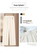 High-Waisted Tencel Pants for Middle-Aged and Elderly Women - Loose Fit, Slimming, Elastic Waistband, Casual Straight-Leg.