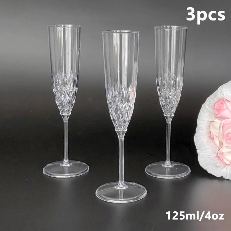 

1/3 шт. 6 унций Бокал для шампанского Коктейльная рюмка Бокал для шампанского Бокал для красного вина Пластиковый стакан Бокал на высокой ножке Чашка для напитков Чашка для сока Бар 3pcs