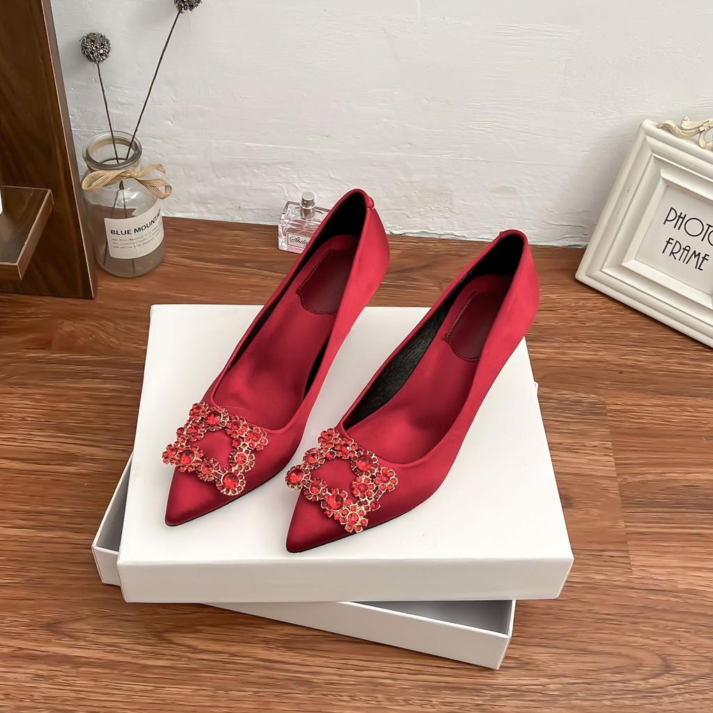 Grape mother high heels women's spring new 2025 French shallow mouth single shoes women's fashion versatile sexy stiletto women's shoes