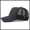 Baseball CZA418 [White Fang] Hat, Cap, Cap, Mesh, Embroidered, Breathable, Outdoor, Stylish, Men's, Women's, (Navy)