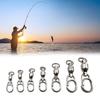 50Pcs Fishing Line Hook Connectors Round Bearing Swivels Fishing Snap Fishing Swivels Fishing Swivels with Locking Snap