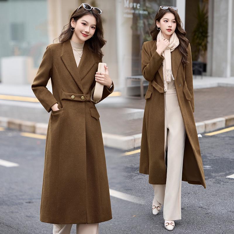 Women's Woolen Coat: Autumn/Winter Korean Style Fashion, Long Commuter Jacket SX3055