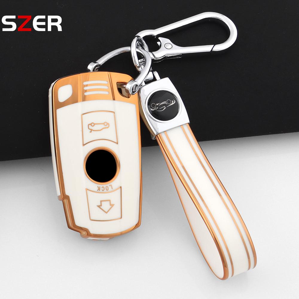 For Bmw E90 E60 E70 E87 3 5 6 Series M3 M5 X1 X5 X6 Z4 E71 E72 E88 E89 E91 E92 Fashion Tpu Car Key Case Cover Protector Keychain