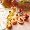 50 POPETPOP Miniatur Handgefertigte Bastelbedarf, Dekorative Materialien, Basteldekorationen, Donuts, Macarons, Eisbecher
