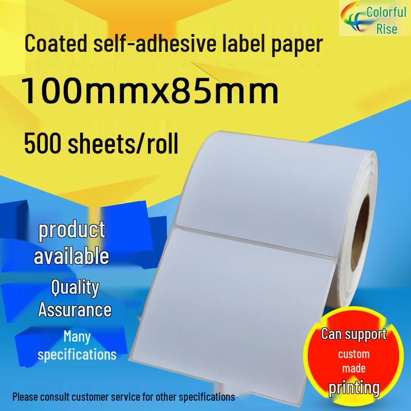 100x85mm Coated Paper Labels - Barcode & Adhesive Blank Stickers Coated Paper Adhesive