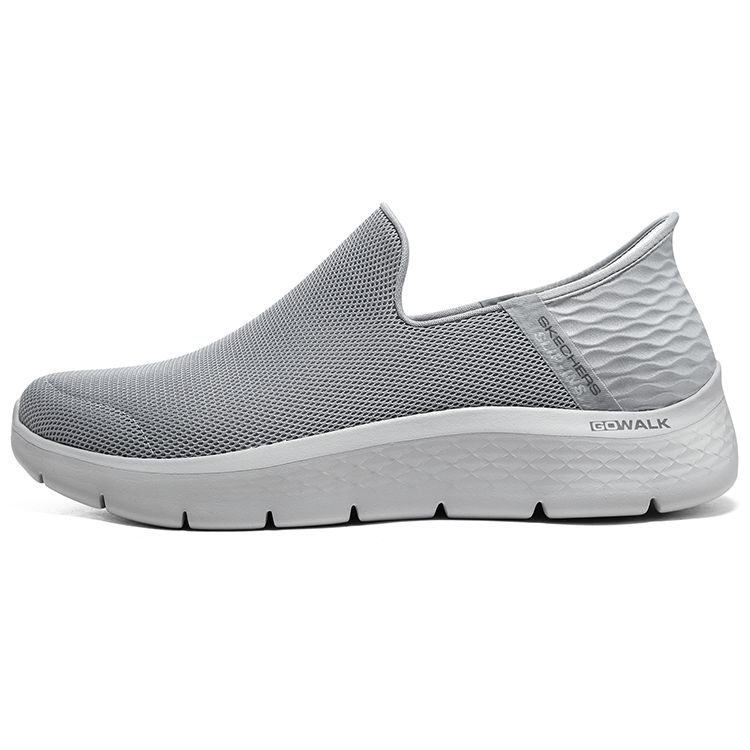 Skechers Go Walk Flex Обувь на каждый день без шнуровки Сетчатый Круглый носок Низкие кроссовки Мужские Серый Белый 216491-LTGY 39.5