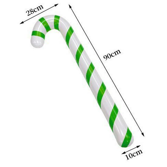 Outdoor Christmas PVC Inflatable Ball & Candy Cane Pendant Decoration
