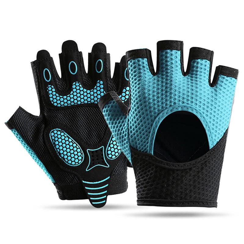 Unisex Half-Finger Gym Gloves Weightlifting Pull-Up Bar Cycling Outdoor Sports Anti-Slip Sweat-Resistant Lightweight