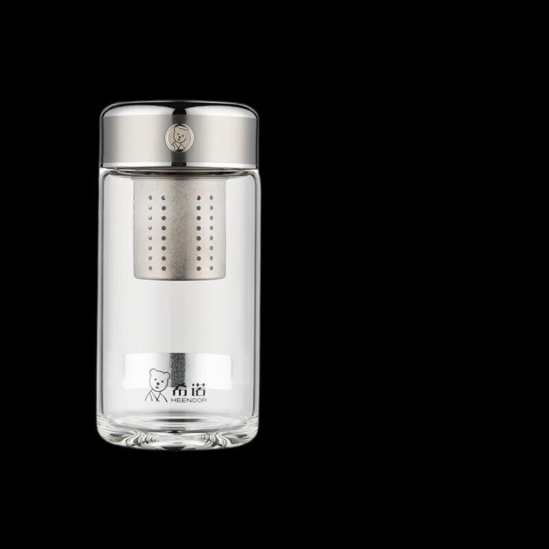 Heenoor Double-Wall Borosilicate Glass Tea Infuser Bottle