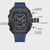 Men Sport Waterproof Quartz Watch Luxury Barrel-Shaped Steel Band Alloy Dial Casual Couple Luminous Wristwatch