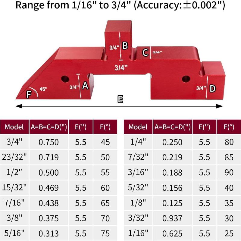 14PCS Saw Setup Blocks Woodworking Adjustable Height Gauge Set Ruler Measuring Table Saw Cushion Block Tool Accessories