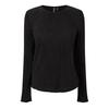 Pieces Womens/Ladies Crew Neck Relaxed Fit Long-Sleeved Blouse